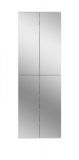 Garderobenschrank SystemX in wei� Schrank mit Spiegelt�ren und variabler Einteilung 61 x 193 cm
