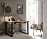Schreibtisch Stove in Used Wood hell und anthrazit Laptoptisch f�r Homeoffice und B�ro 125 x 60 cm