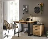 Aktenschrank Stove in Used Wood hell und anthrazit B�ro Kommode 93 x 91 cm