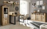 Aktenschrank Stove in Used Wood hell und anthrazit B�ro Kommode 93 x 91 cm