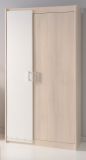 Parisot Kinder- und Jugendzimmer Charly5 in Akazie und wei� Set inklusive Kleiderschrank und Hochbett mit Schreibtisch