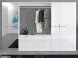 Garderobe Set 3-teilig SystemX in wei� Hochglanz Kommode und Kleiderstange 121 cm