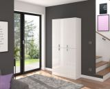 Schuhschrank SystemX in wei� Hochglanz Garderobe 91 x 193 cm