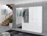 Schuhschrank SystemX in wei� Hochglanz Garderobe 91 x 193 cm