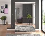 Garderobe mit Spiegel SystemX in wei� Schuhschrank mit Spiegelt�ren 122 x 193 cm