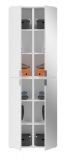 Garderobenschrank mit Spiegel SystemX in wei� Hochglanz Schuhschrank mit Spiegelt�r 60 x 193 cm