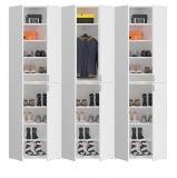 Garderobe SystemX in wei� Hochglanz Mehrzweckschrank 183 x 193 cm