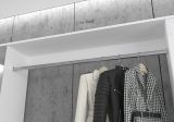 Garderobe SystemX in wei� Hochglanz Garderoben-Set mit Spiegelt�r 152 x 193 cm