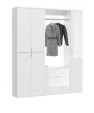 Garderobe SystemX in wei� Hochglanz Garderobenschrank 152 x 193 cm