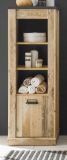 Badezimmer Regal Stove in Used Wood hell und anthrazit Midischrank 51 x 146 cm
