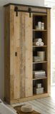 Badezimmer Hochschrank Stove in Used Wood hell und anthrazit Badschrank 93 x 201 cm