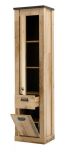 Badm�bel Set Stove in Used Wood hell und anthrazit Doppelwaschtisch MIT Waschbecken und LED Spiegellampe