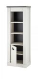 Regal Stove in wei� Pinie und anthrazit Landhaus Regalschrank 51 x 146 cm
