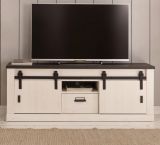 TV-Lowboard Stove in wei� Pinie und anthrazit Landhaus TV Unterteil in Komforth�he 162 x 61 cm