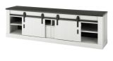 TV-Lowboard Stove in wei� Pinie und anthrazit Landhaus TV Unterteil in Komforth�he 201 x 61 cm