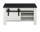 Couchtisch Stove in wei� Pinie und anthrazit Landhaus Beistelltisch 93 x 60 cm