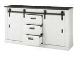 Sideboard Stove in wei� Pinie und anthrazit Landhaus Kommode 162 x 91 cm