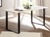 Esstisch Stove in wei� Pinie und anthrazit Landhaus K�chentisch 180 x 80 cm
