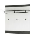 Garderobenpaneel Stove in wei� Pinie und anthrazit Landhaus Wandgarderobe 92 x 100 cm