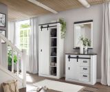 Kommode Stove in wei� Pinie und anthrazit Landhaus Flurkommode 93 x 91 cm