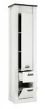 Schuhschrank Stove in wei� Pinie und anthrazit Landhaus Flurschrank 51 x 201 cm Mehrzweckschrank