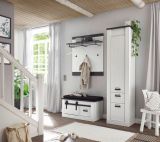 Garderobe Set 4-teilig Stove in wei� Pinie und anthrazit Landhaus Garderobenkombination 164 x 201 cm