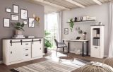 Rollcontainer Stove in wei� Pinie und anthrazit Landhaus Schreibtisch Container 47 x 60 cm