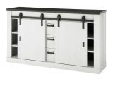 B�ro Kommode Stove in wei� Pinie und anthrazit Landhaus Sideboard 162 x 91 cm