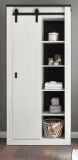 Badezimmer Hochschrank Stove in wei� Pinie und anthrazit Landhaus Badm�bel Regalschrank 93 x 201 cm