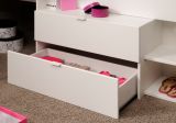 Parisot Hochbett Milky1 in wei� und grau Loft Kinder- und Jugendzimmer Bett mit Stauraum