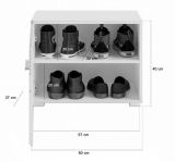 Garderobe Sitzbank Leon in wei� Hochglanz Garderobenbank Schuhschrank 60 x 47 cm
