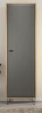 Garderobenschrank Blanshe in Filz grau und Eiche Navarra Garderobe oder gro�er Schuhschrank 60 x 200 cm