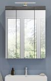 Badezimmer Spiegelschrank Shawn in Rauchsilber grau Badschrank 3-t�rig 60 x 79 cm