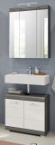 Badezimmer Spiegelschrank Shawn in Rauchsilber grau Badschrank 3-t�rig 60 x 79 cm