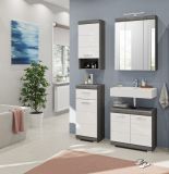 Badezimmer Spiegelschrank Shawn in Rauchsilber grau Badschrank 3-t�rig 60 x 79 cm