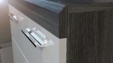Sideboard Shawn in wei� Hochglanz und Rauchsilber grau Kommode 165 x 85 cm