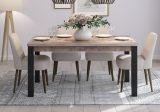 Esstisch Concrete in Eiche Tabak und schwarz K�chentisch 160 x 90 cm
