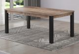 Esstisch Concrete in Eiche Tabak und schwarz K�chentisch 200 x 100 cm