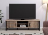 TV-Lowboard Concrete in Eiche Tabak und schwarz TV Unterteil 166 x 50 cm