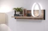 Wandboard Concrete in Eiche Tabak und schwarz B�cherregal 110 cm