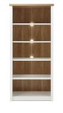 Regal Seyne in wei� Pinie und Eiche hell Landhaus Standregal 90 x 198 cm
