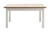 Esstisch Seyne in wei� Pinie und Eiche hell Landhaus K�chentisch ausziehbar 160 - 200 x 90 cm