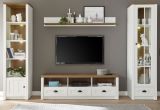 Wohnwand Seyne in wei� Pinie und Eiche hell Landhaus Wohnkombination 4-teilig 300 x 198 cm