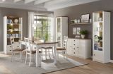 Wohnwand Seyne in wei� Pinie und Eiche hell Landhaus Wohnkombination 4-teilig 300 x 198 cm