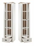 Wohnwand Seyne in wei� Pinie und Eiche hell Landhaus Wohnkombination 4-teilig 300 x 198 cm