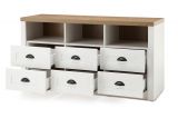 Wohnwand Seyne in wei� Pinie und Eiche hell Landhaus Wohnkombination 3-teilig 240 x 198 cm