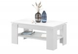 Couchtisch Selen in wei� Beistelltisch mit Ablage 100 x 60 cm