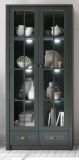 Vitrine Forres in gr�n Landhaus Wohn- und Esszimmer Vitrinenschrank 90 x 197 cm