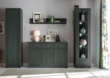 Wohnwand Forres in mattem Gr�n Landhaus Wohnkombination 4-teilig 270 x 198 cm