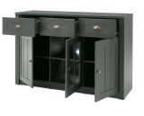 Wohnwand Forres in gr�n Landhaus Wohnkombination 4-teilig 270 x 198 cm